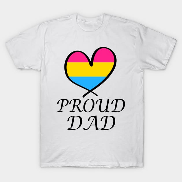 Proud Dad LGBT Gay Pride Month Pansexual Flag T-Shirt by artbypond